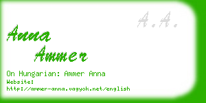 anna ammer business card